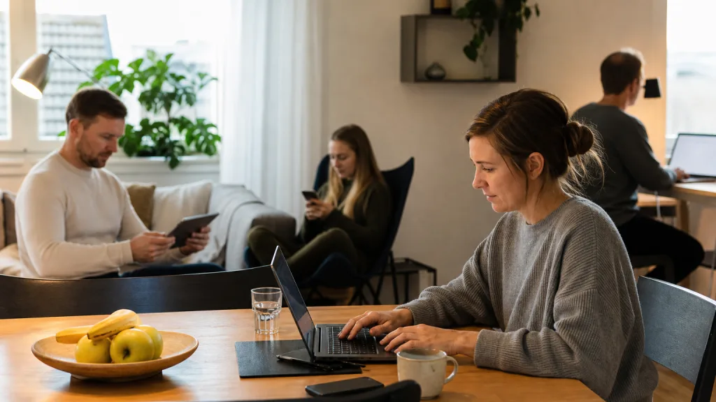 Hushåll med flera uppkopplade enheter samtidigt